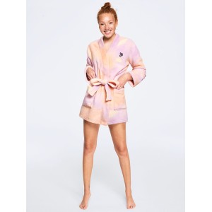 Халат PINK COZY PLUSH TEDDY ROBE - Tie Dye