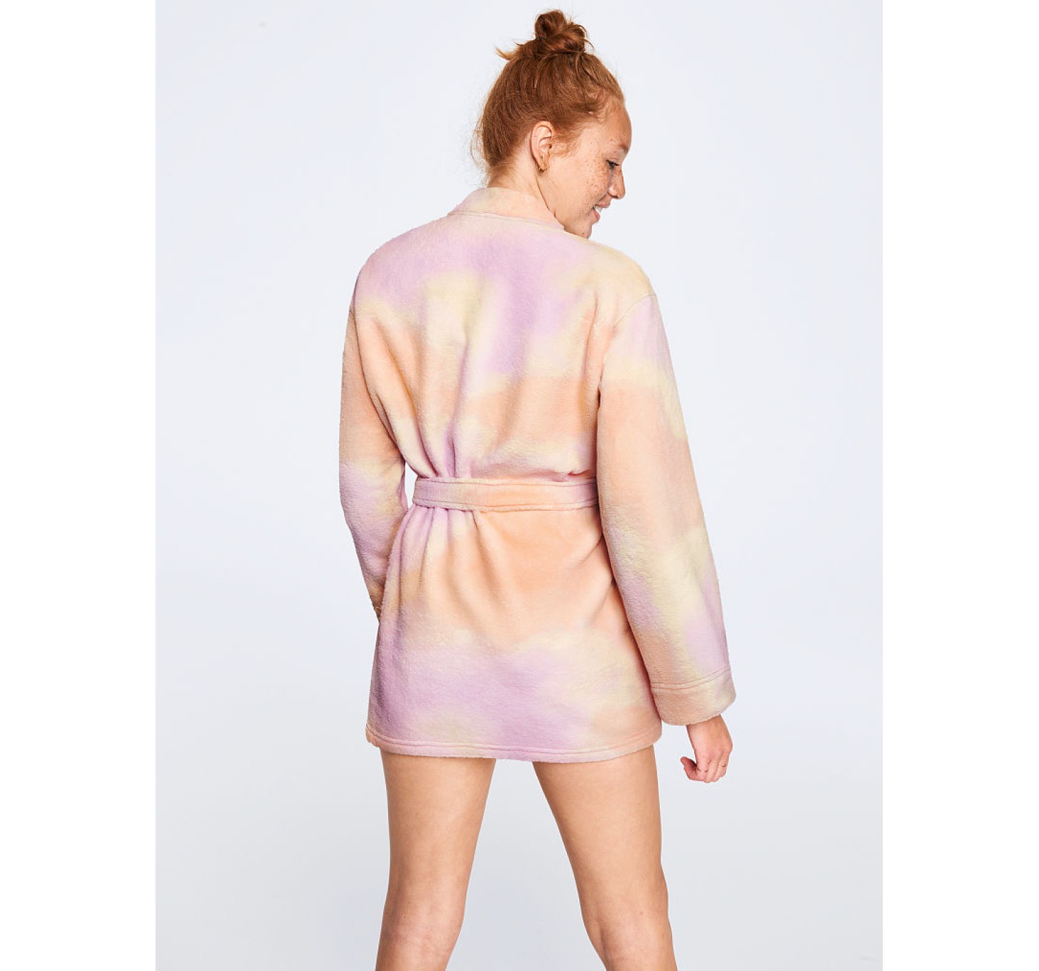 Халат PINK COZY PLUSH TEDDY ROBE - Tie Dye