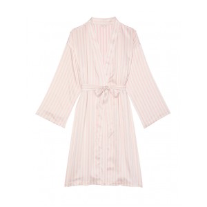 Сатиновый Халат Victoria's Secret Satin Midi Robe Iconic Stripe