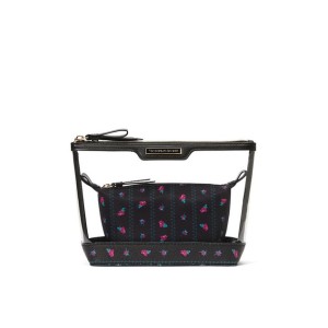 Косметичка Victoria's Secret 2 у 1 AM PM Beauty Bag Duo Black Roses print