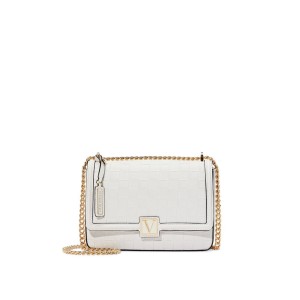 Кросс-боди Victoria’s Secret The Victoria Medium Shoulder Bag White Woven