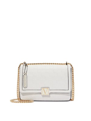 Крос-боді Victoria's Secret The Victoria Medium Shoulder Bag White Woven