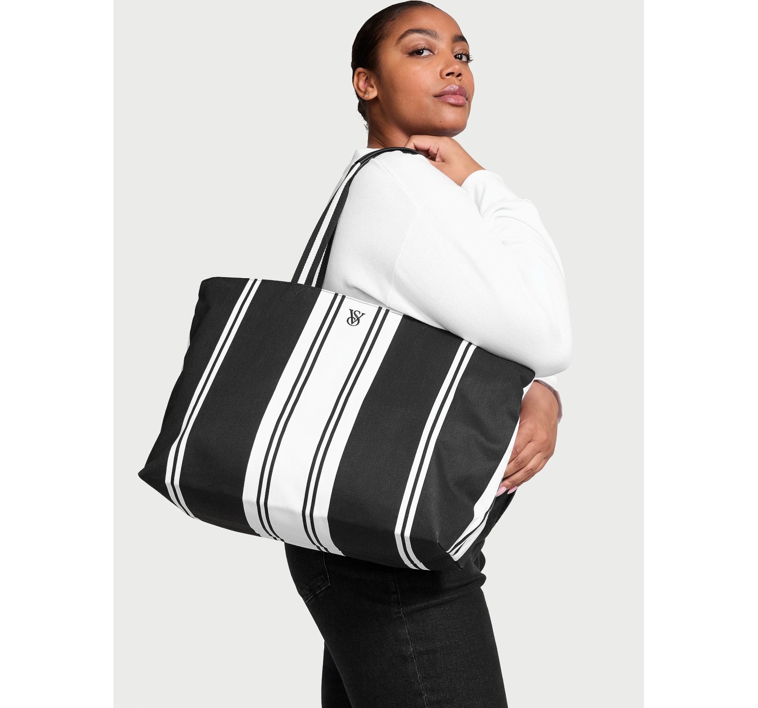 Пляжна сумка Victoria's Secret Cotton VS Striped Tote