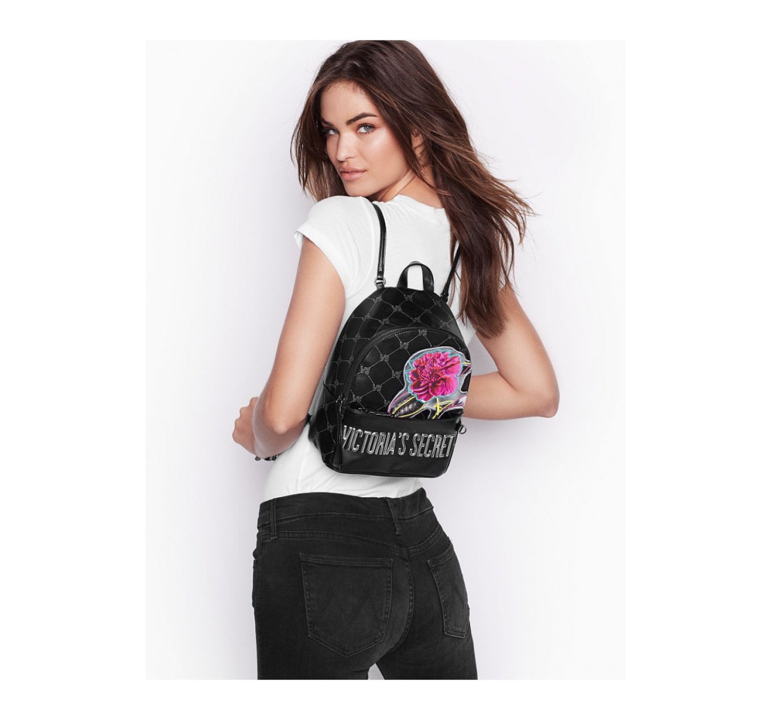 Рюкзак Victoria's Secret Monogram Small City Backpack Black