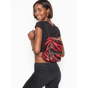 Рюкзак Victoria’s Secret Red Zebra Print Small City Backpack