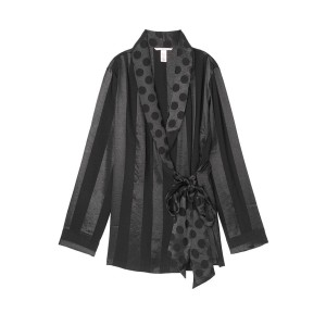 Халат Victoria’s Secret Striped satin kimono