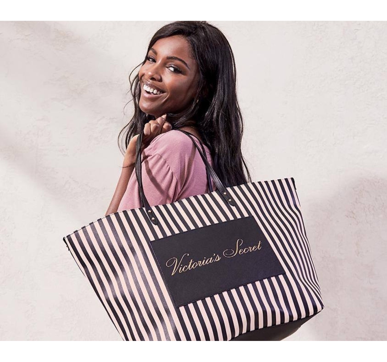 Пляжная сумка Victoria’s Secret Signature Stripe Tote