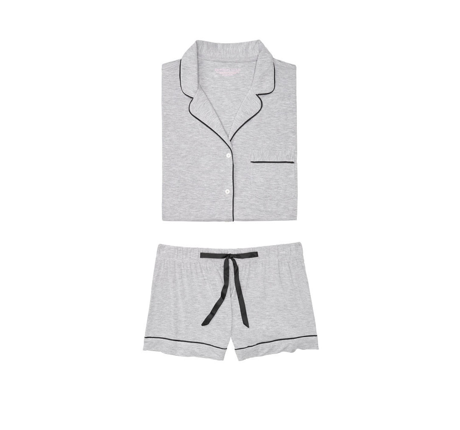 Пижама с шортиками Victoria’s Secret Supersoft серая