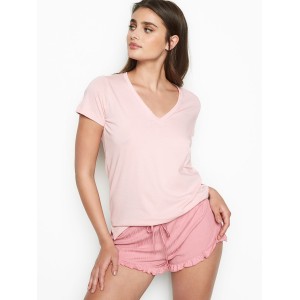 Пижамка VICTORIA'S SECRET - V-neck Tee Rose Luster Short