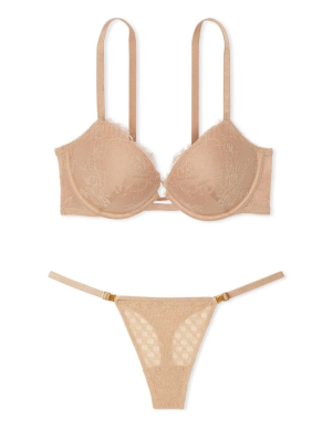 Комплект білизни Rose Lace Push-Up Bra Set Praline
