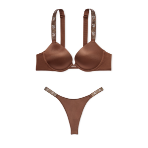 Комплект білизни Shine Strap Smooth Push-Up Bra Set Mousse