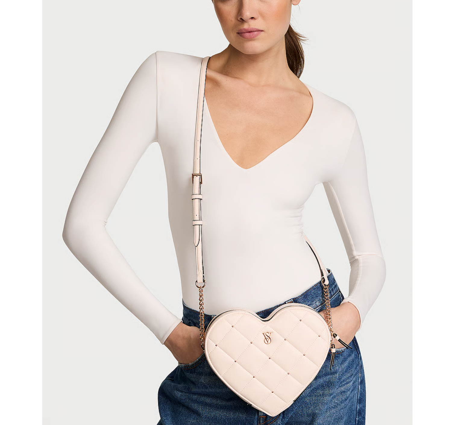 Сумка Heart Crossbody Bag White