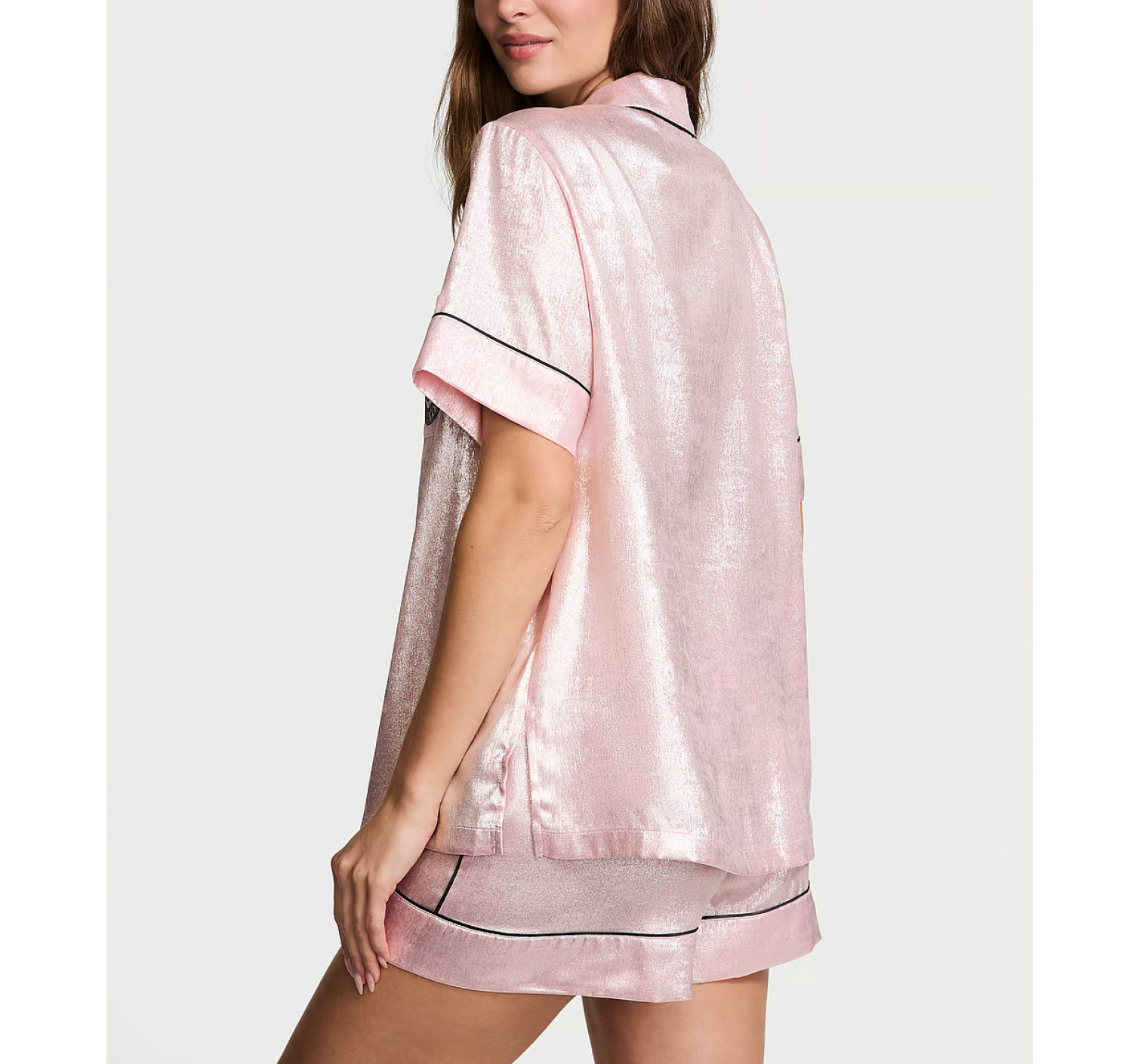 Пижама Glazed Satin Short Pajama Set Pretty Blossom Shimmer