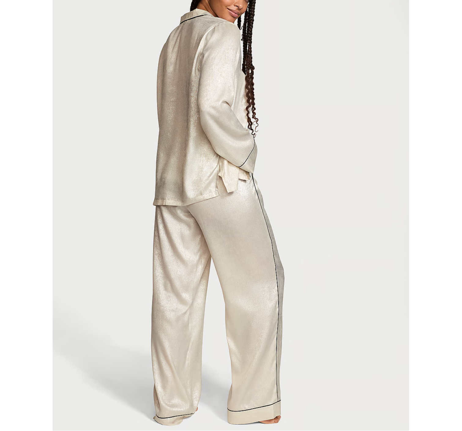 Пижама Glazed Satin Long Pajama Set 