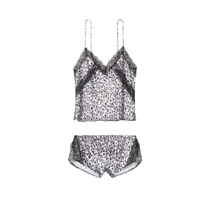 Сатиновая пижама Victoria’s Secret майка с шортиками Animal print