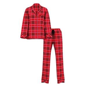 Пижама Flannel Long Pajama Set Lipstick Lovely Plaid