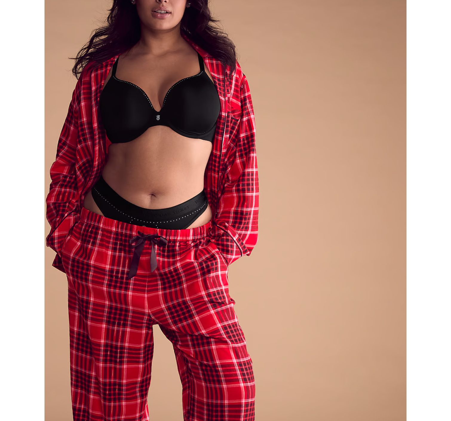 Пижама Flannel Long Pajama Set Lipstick Lovely Plaid