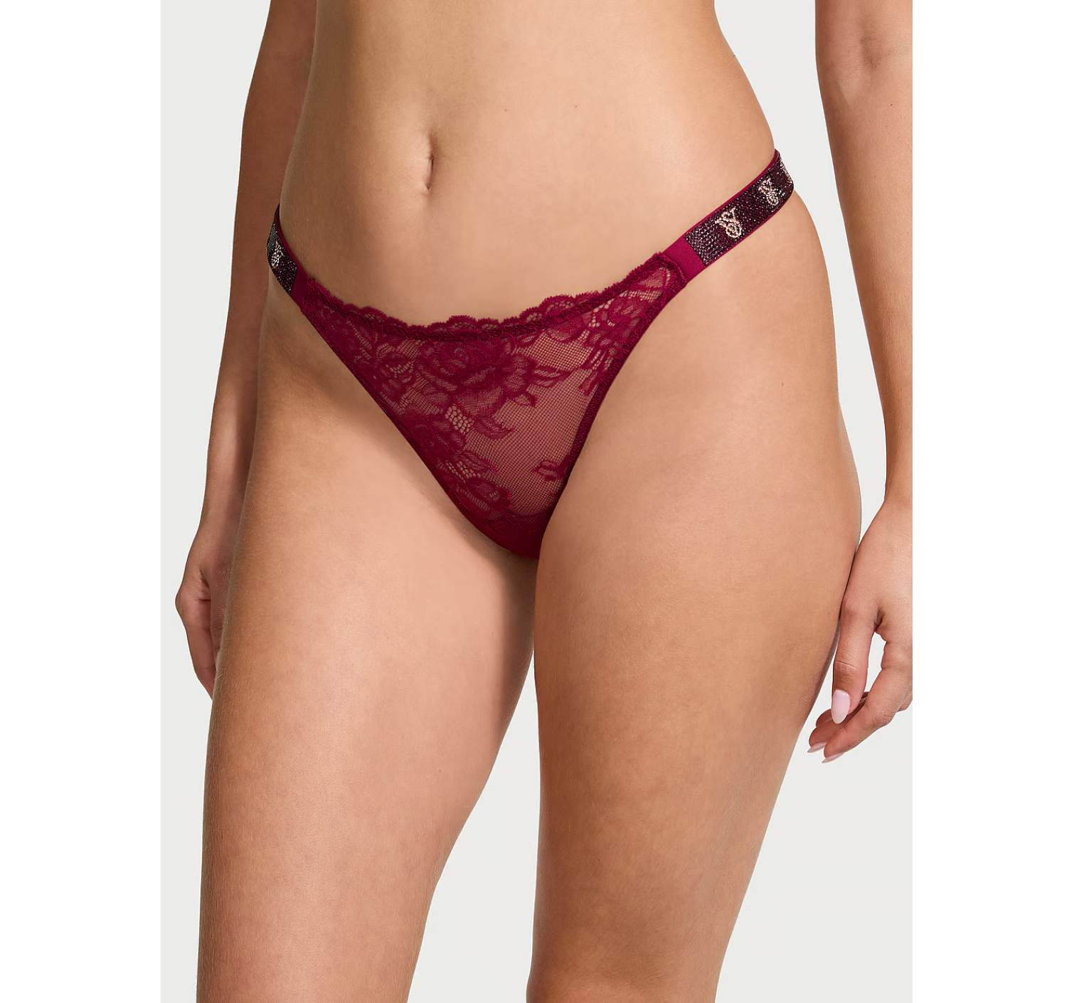 Трусики Shine Strap Rose Lace Panty Campari Red