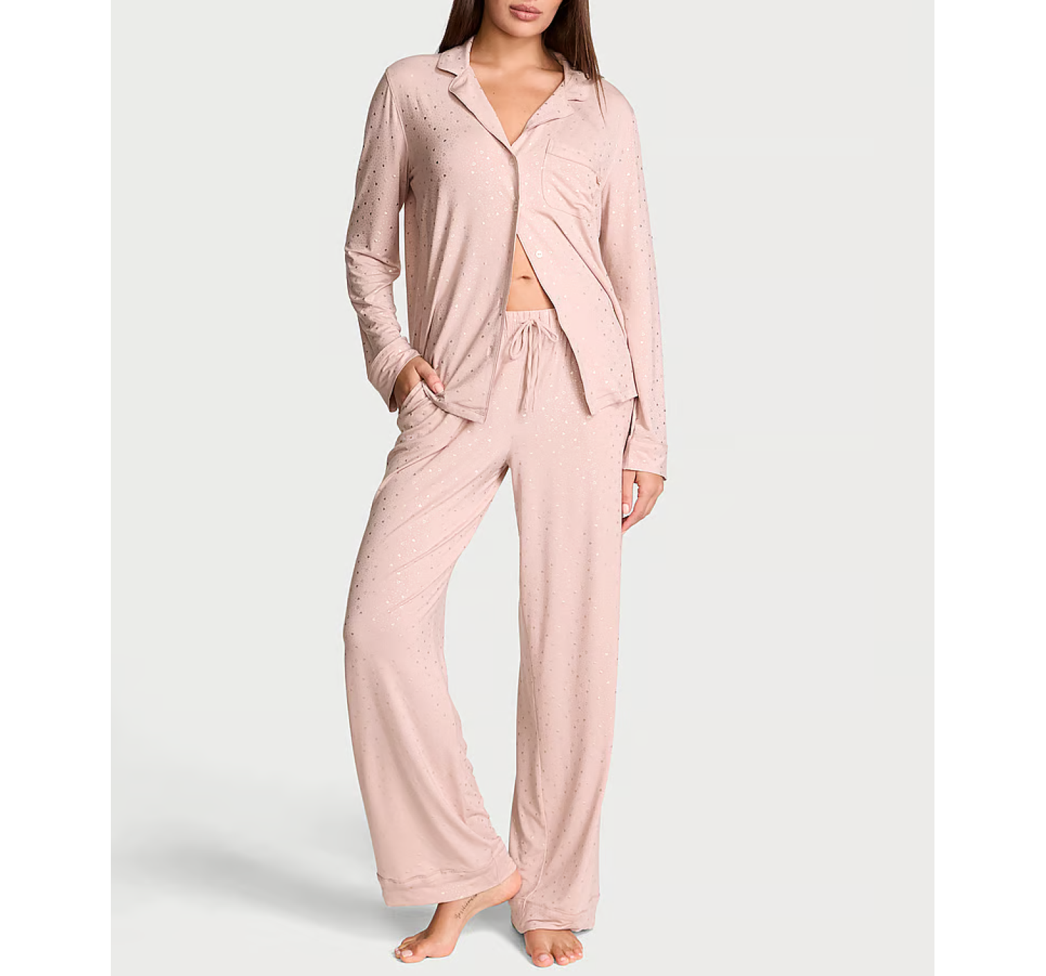 Піжама Modal Soft Long Pajama Set Pink Shimmer