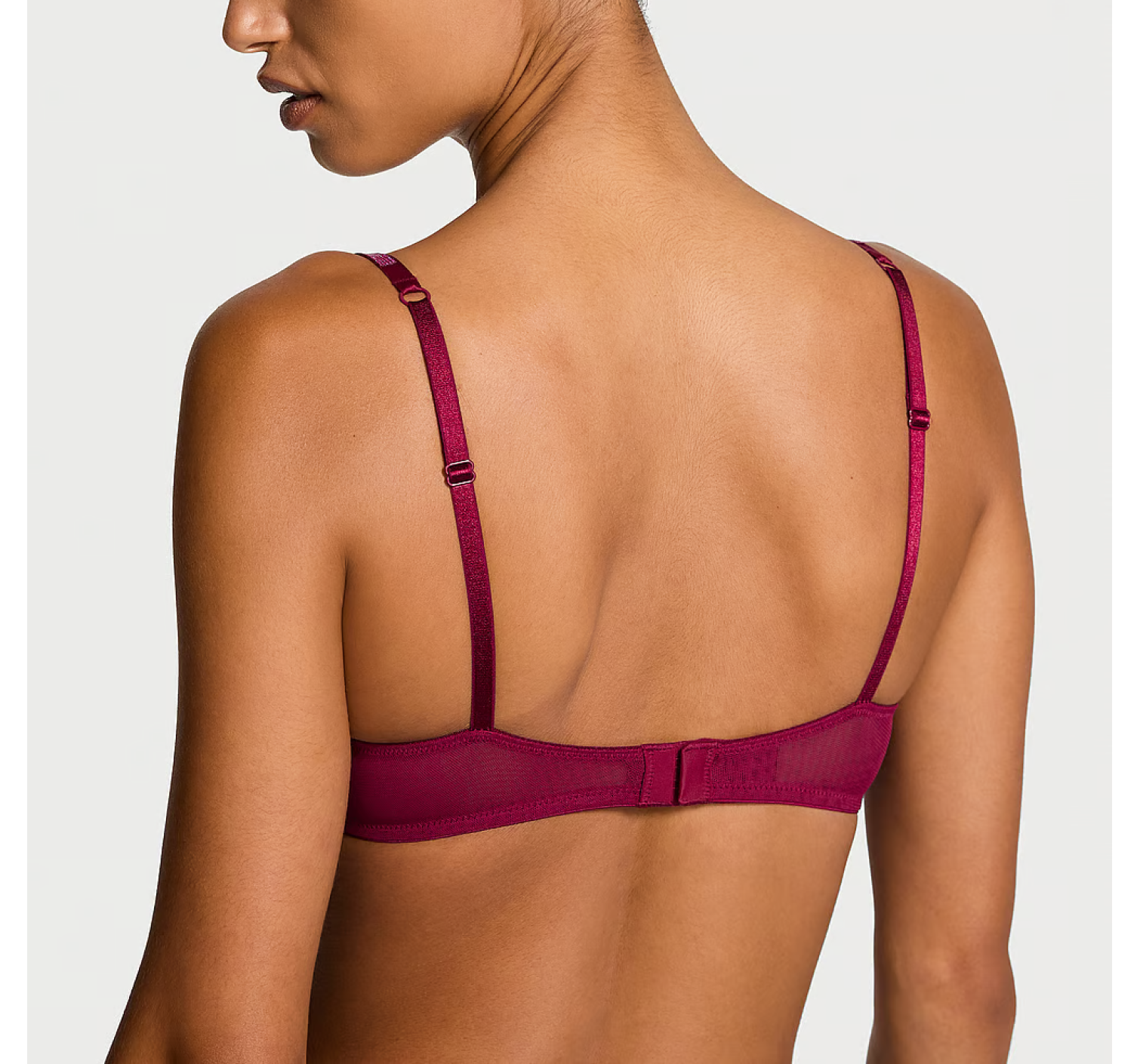 Комплект білизни Sheer Shine Unlined Low-Cut Demi Bra Set Campari Red