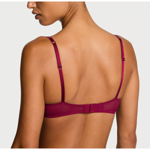 Комплект білизни Sheer Shine Unlined Low-Cut Demi Bra Set Campari Red
