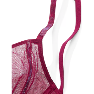 Комплект білизни Sheer Shine Unlined Low-Cut Demi Bra Set Campari Red