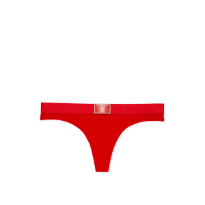 Трусики Logo Cotton Shine Patch Thong Panty Lipstick