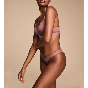 Трусики Logo Cotton Shine Patch Tanga Panty Vintage Rose
