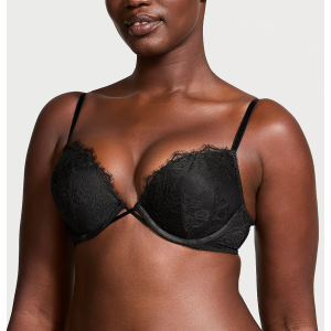 Комплект білизни Bombshell Add-2-Cups Rose Lace Push-Up Bra Set Black