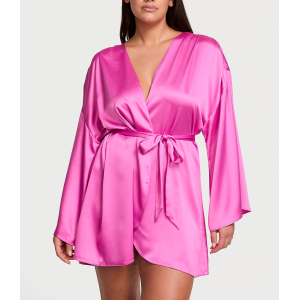 Сатиновий халат Short Satin Robe New Peony