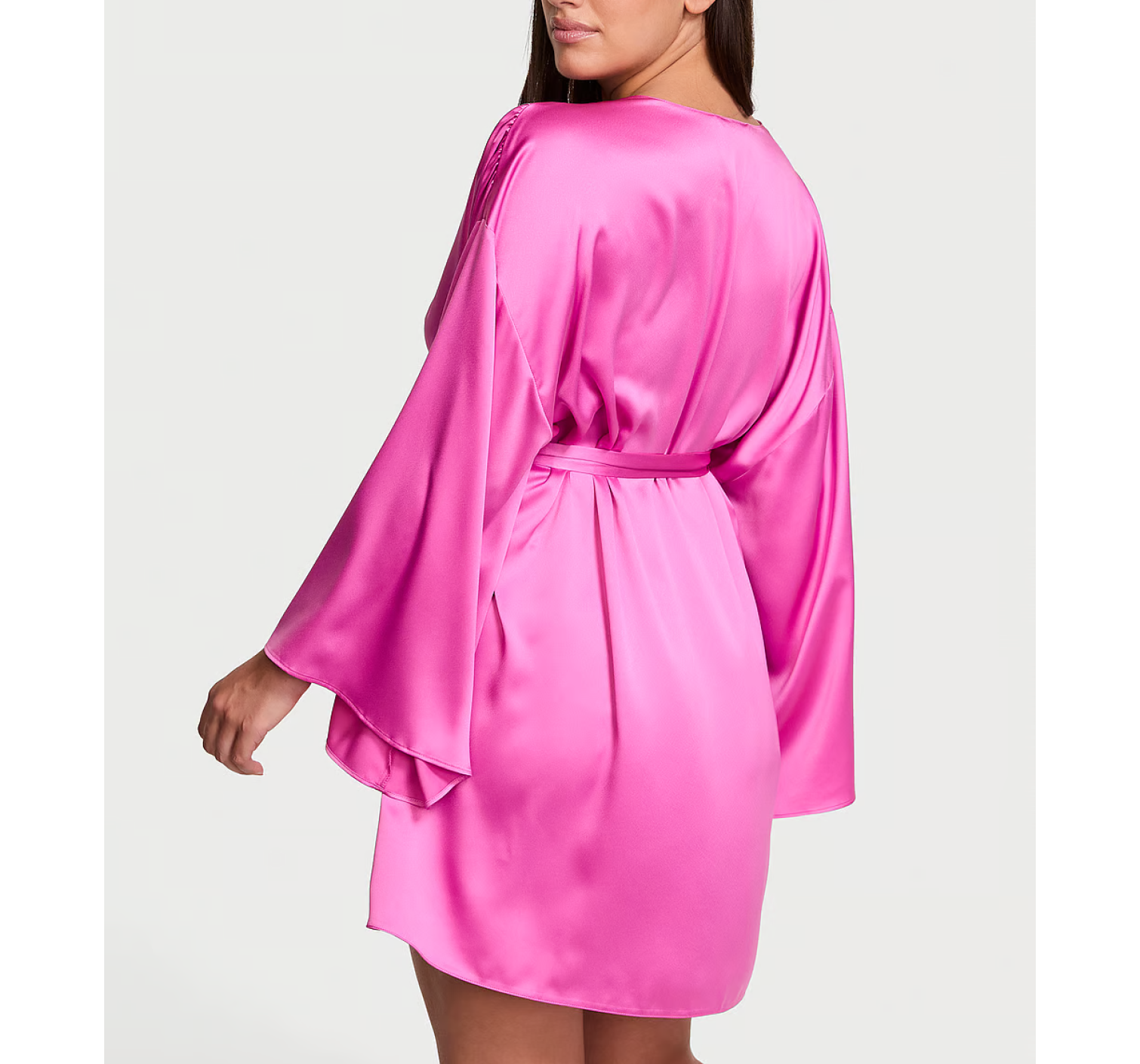 Сатиновий халат Short Satin Robe New Peony