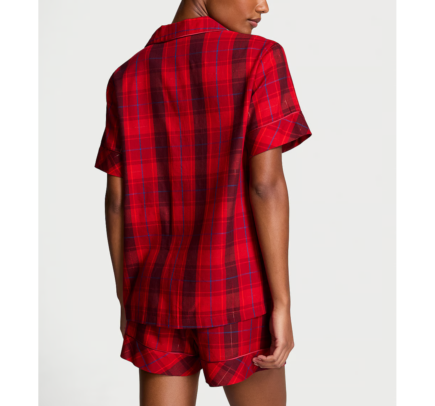 Піжама Flannel Short Pajama Set Red Plaid