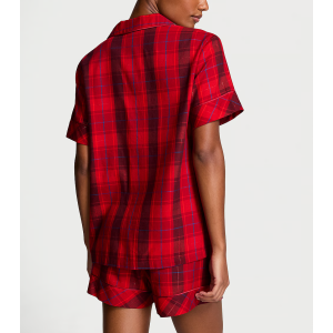 Піжама Flannel Short Pajama Set Red Plaid