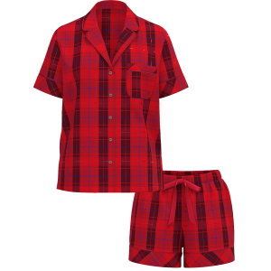 Піжама Flannel Short Pajama Set Red Plaid