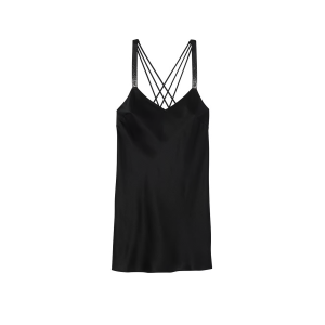 Пеньюар Scattered Shine Strap Satin Strappy-Back Slip Black