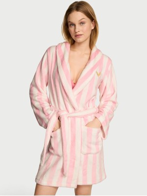 Плюшевый халат Short Cozy Robe Iconic Stripe