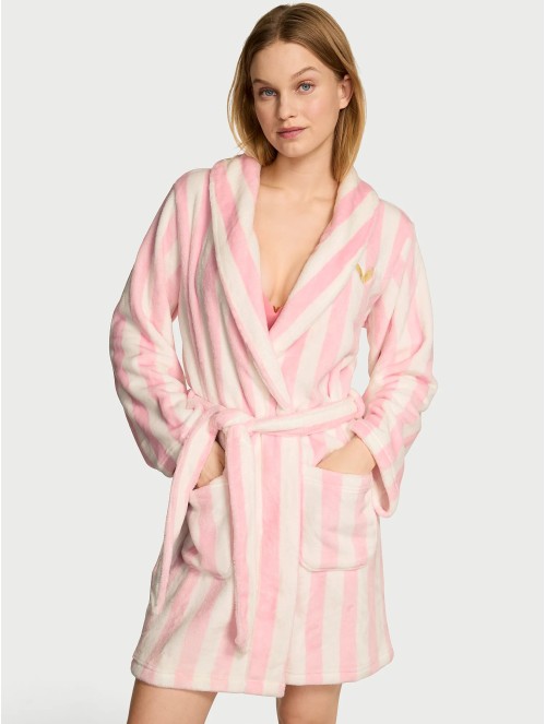 Плюшевый халат Short Cozy Robe Iconic Stripe