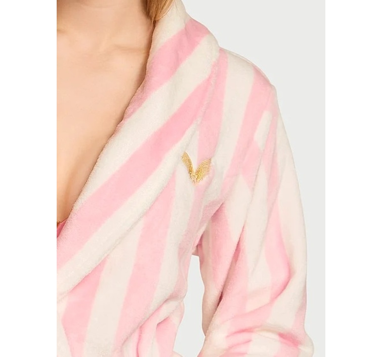 Плюшевий халат Short Cozy Robe Iconic Stripe