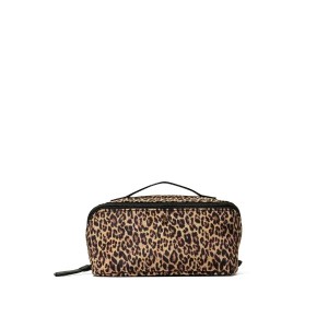 Косметичка Victoria's Secret 3-Piece Expandable Travel Makeup Bag Leopard