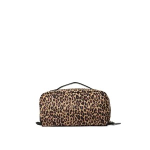 Косметичка Victoria's Secret 3-Piece Expandable Travel Makeup Bag Leopard