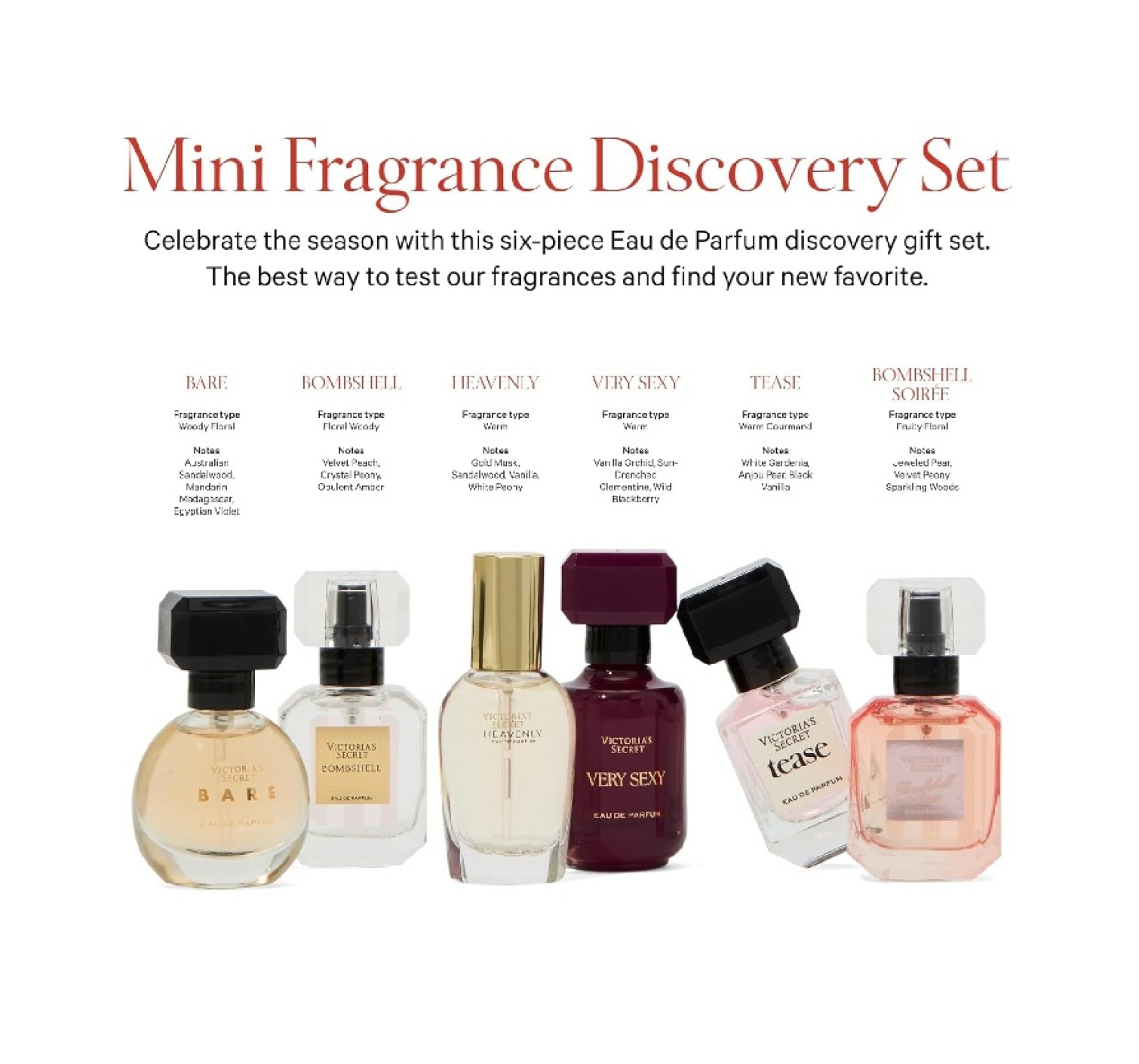 Подарочный набор Виктория Сикрет Eau de Parfum Fragrance Discovery Gift Set