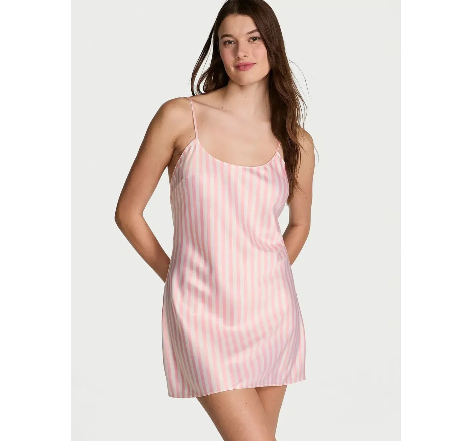 Сатиновий пеньюар Victoria's Secret Satin Slip Heritage Stripe
