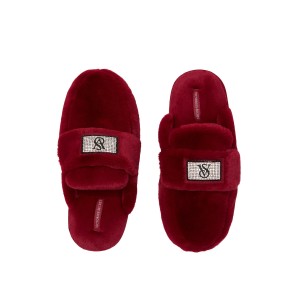 Домашні капці Luxe Plush Shine Patch Slide Slippers Red Lacquer