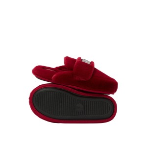 Домашні капці Luxe Plush Shine Patch Slide Slippers Red Lacquer