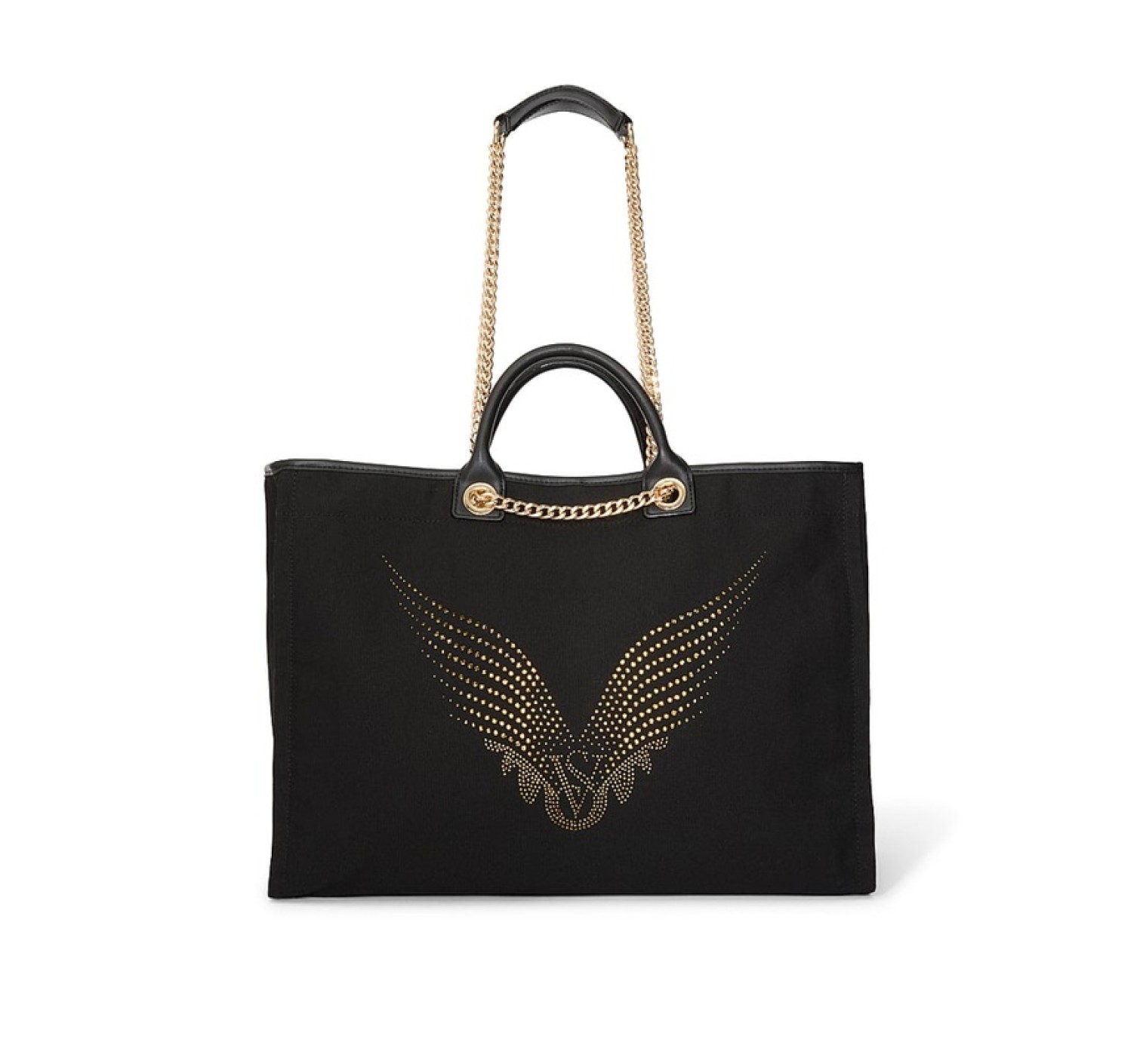 Сумка Backstage Double Handle Tote Black Gold Rhinestone