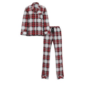 Піжама Flannel Long Pajama Set Plaid Print