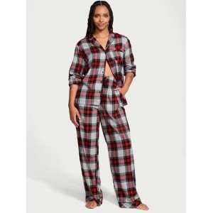 Піжама Flannel Long Pajama Set Plaid Print