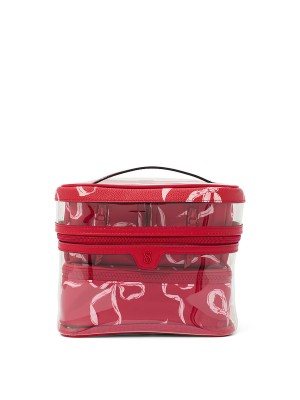 4 в 1 набор косметичек Lipstick Red Bows 4In1 MakeUp Bag 