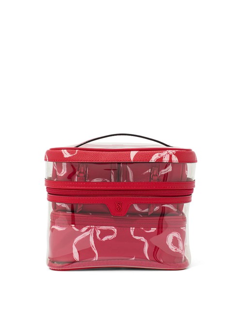 4 в 1 набор косметичек Lipstick Red Bows 4In1 MakeUp Bag 