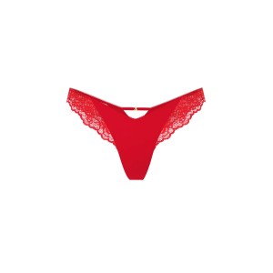 Трусики Victoria's Secret Very Sexy Rose Lace-Trim High-Leg Thong Panty Lipstick